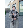 Велика чорна кашемірова хустка косинка в клітину CASHMERE